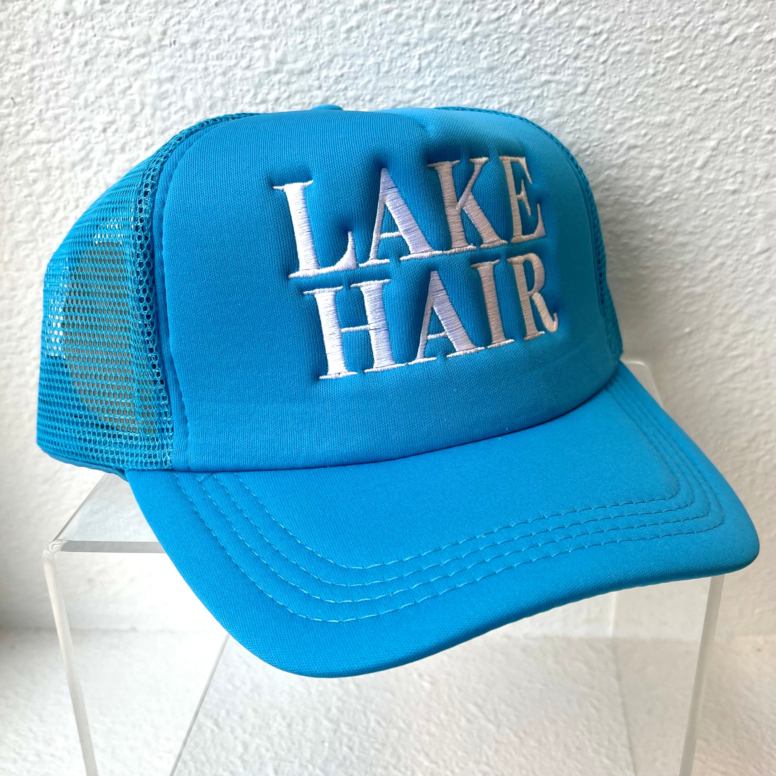 Light Blue Lake Hair Trucker Hat-Hats-panaache-The Silo Boutique, Women's Fashion Boutique Located in Warren and Grand Forks North Dakota