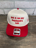 Put it on My Husband's Tab Hat-Hats-mad hatter co-The Silo Boutique, Women's Fashion Boutique Located in Warren and Grand Forks North Dakota