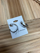 Thin Studded Hoop Earrings-earrings-Fame-The Silo Boutique, Women's Fashion Boutique Located in Warren and Grand Forks North Dakota