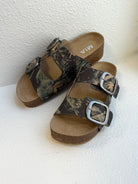 MIA Quianna Camo Sandals-Sandals-MIA-The Silo Boutique, Women's Fashion Boutique Located in Warren and Grand Forks North Dakota