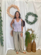 Colleen Striped Pants-Pants-cozy co-The Silo Boutique, Women's Fashion Boutique Located in Warren and Grand Forks North Dakota