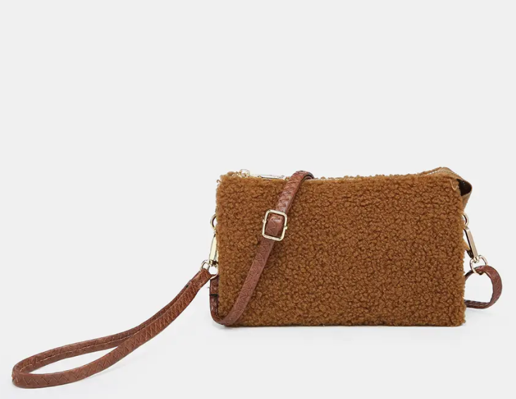 Riley Sherpa Crossbody-Purses-Jen and Co-The Silo Boutique, Women's Fashion Boutique Located in Warren and Grand Forks North Dakota