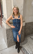 Frankie Overall Denim Dress-Online Only Final Sale-Dresses-blakely-The Silo Boutique, Women's Fashion Boutique Located in Warren and Grand Forks North Dakota