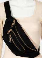 Black Nylon Fanny Purse-Final Sale-Purses-Fame-The Silo Boutique, Women's Fashion Boutique Located in Warren and Grand Forks North Dakota