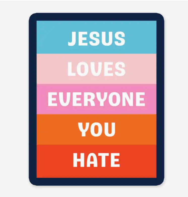 Jesus Love Sticker-Stickers-faire-The Silo Boutique, Women's Fashion Boutique Located in Warren and Grand Forks North Dakota