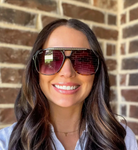 Dax Astrid Aviator Gradient Cheetah Sunglasses-Sunglasses-dax-The Silo Boutique, Women's Fashion Boutique Located in Warren and Grand Forks North Dakota