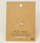 Hummingbird Necklace-Silver-Necklaces-Fame-The Silo Boutique, Women's Fashion Boutique Located in Warren and Grand Forks North Dakota