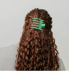 KAXI Wide Lay Down Claw Clip-Green-Hair Accessories-zad-The Silo Boutique, Women's Fashion Boutique Located in Warren and Grand Forks North Dakota
