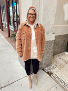 Hey Washed Corded Shacket-Final Sale-Shackets-heyson-The Silo Boutique, Women's Fashion Boutique Located in Warren and Grand Forks North Dakota