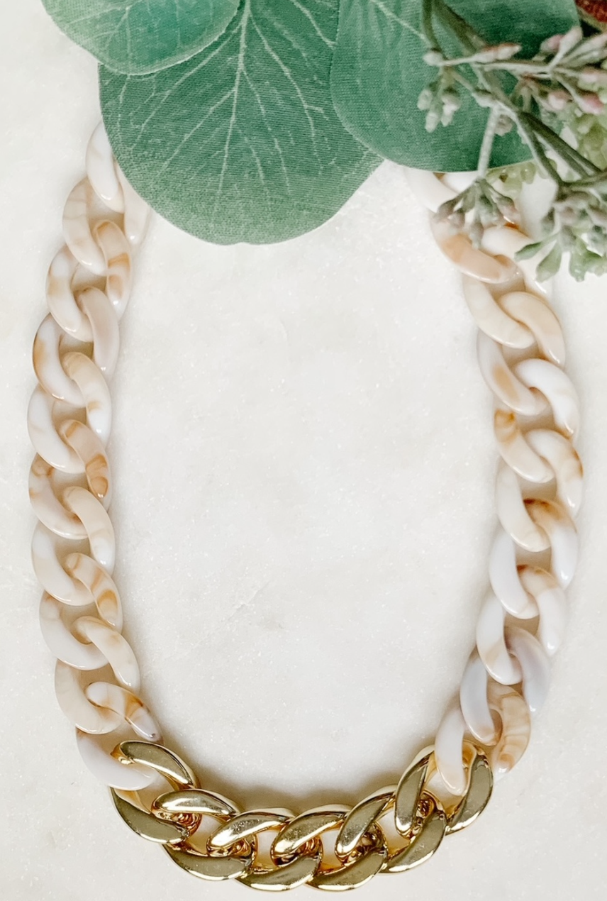 Lou Ivory Resin Necklace-Earrings-lou and co-The Silo Boutique, Women's Fashion Boutique Located in Warren and Grand Forks North Dakota