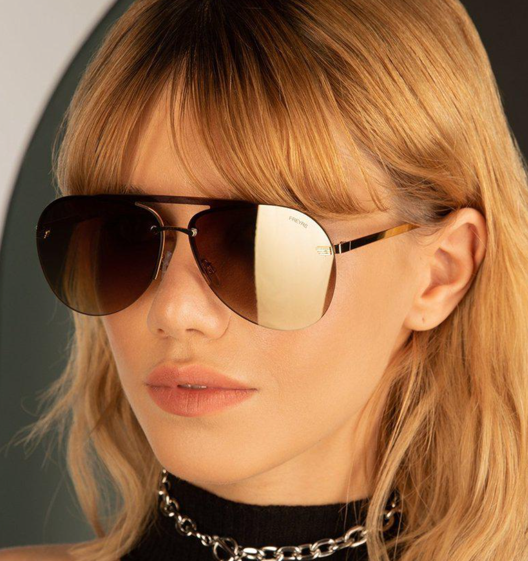 Freyrs Gold Mirrored Rio Sunglasses-Sunglasses-freyers-The Silo Boutique, Women's Fashion Boutique Located in Warren and Grand Forks North Dakota