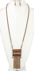 Andrea Brown Bead Necklace-Necklaces-ANDREA BIJOUX-The Silo Boutique, Women's Fashion Boutique Located in Warren and Grand Forks North Dakota