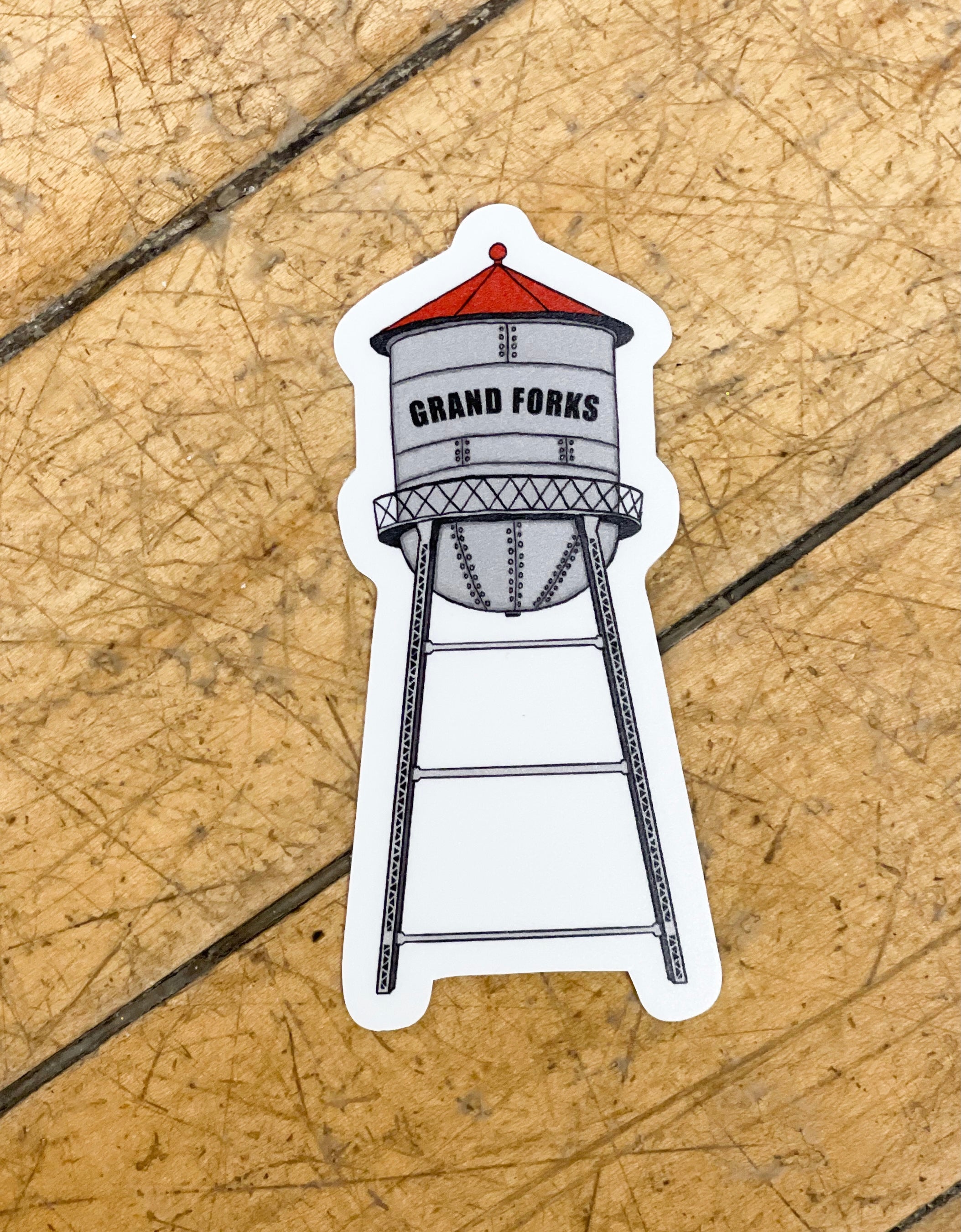 Grand Forks Water Tower Sticker-Stickers-nice enough-The Silo Boutique, Women's Fashion Boutique Located in Warren and Grand Forks North Dakota