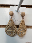 Light Raffia Earrings-Earrings-Dallas Market-The Silo Boutique, Women's Fashion Boutique Located in Warren and Grand Forks North Dakota