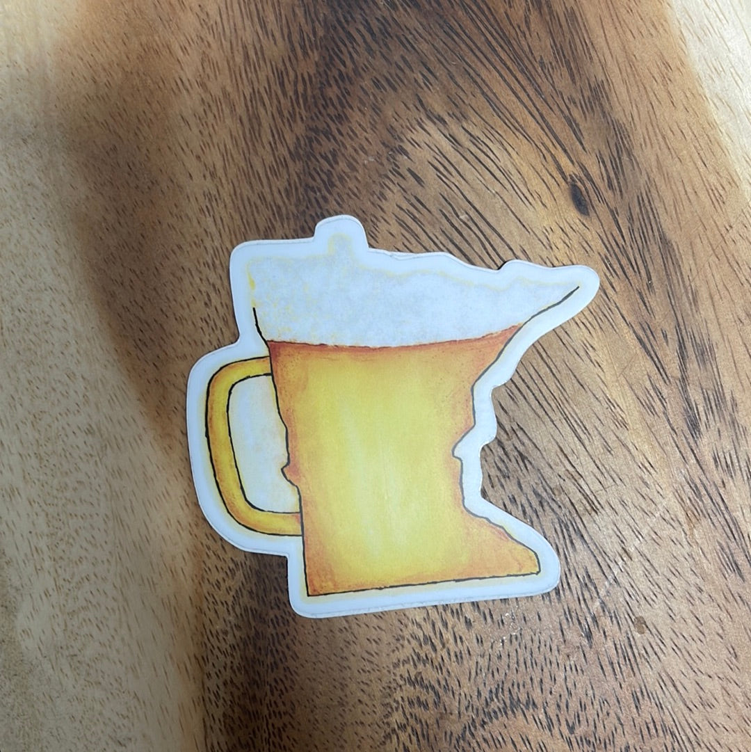 Minnesota Beer Sticker-Stickers-nice enough-The Silo Boutique, Women's Fashion Boutique Located in Warren and Grand Forks North Dakota