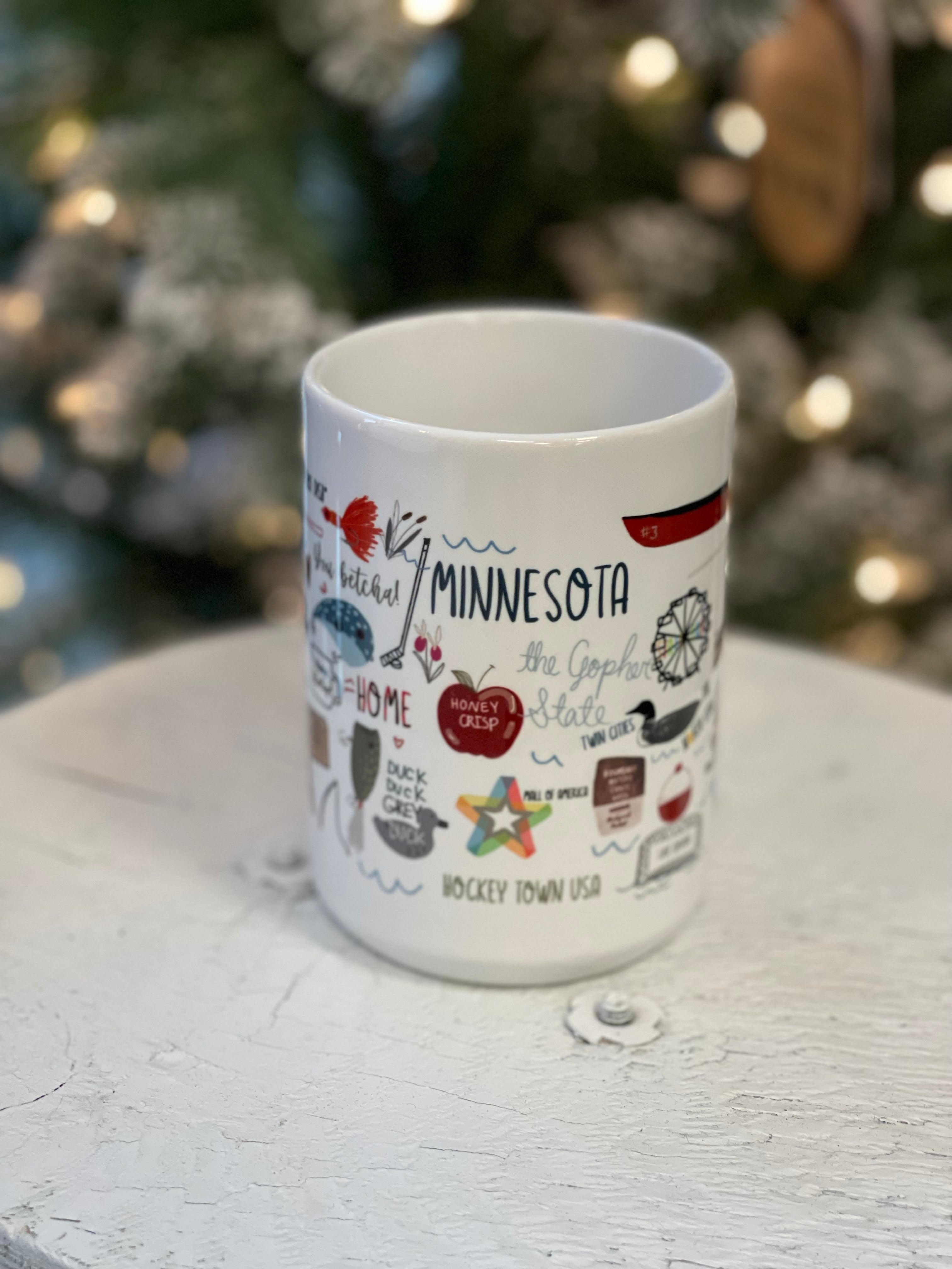 Minnesota Coffee Mug-Coffee Mugs-ivory and sage-The Silo Boutique, Women's Fashion Boutique Located in Warren and Grand Forks North Dakota