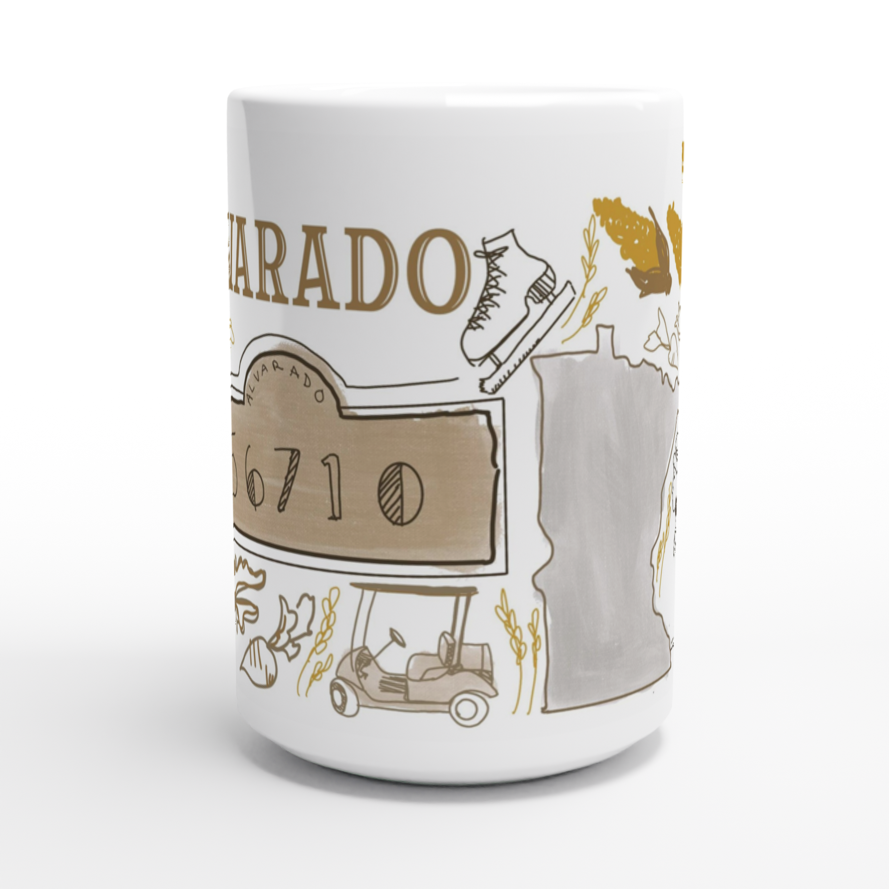 Alvarado Coffee Mug-Coffee Mugs-ivory and sage-The Silo Boutique, Women's Fashion Boutique Located in Warren and Grand Forks North Dakota